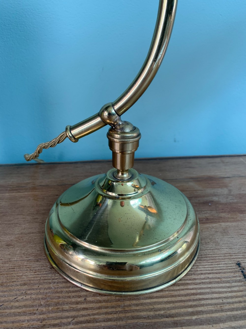 C1920 French Piano Desk Lamp, Rewired and PAT tested View IV