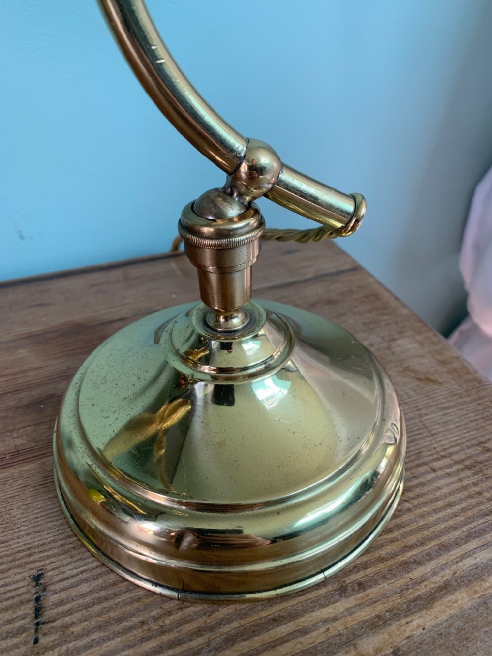 C1920 French Piano Desk Lamp, Rewired and PAT tested View VI