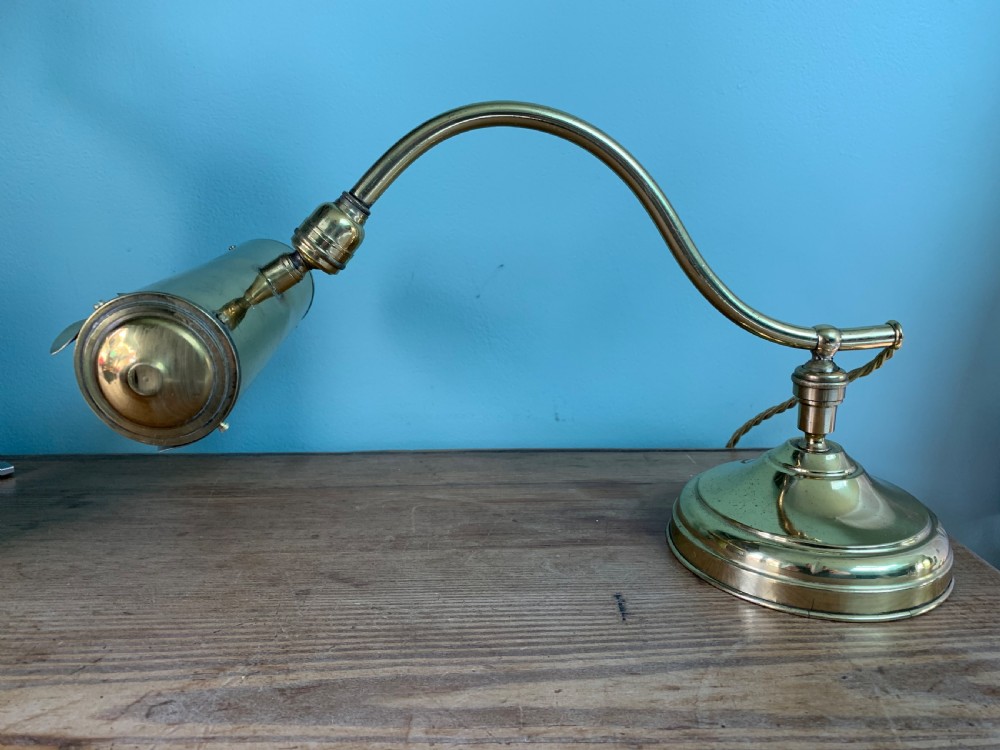 C1920 French Piano Desk Lamp, Rewired and PAT tested View VII