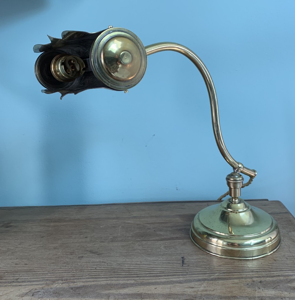 C1920 French Piano Desk Lamp, Rewired and PAT tested View VIII
