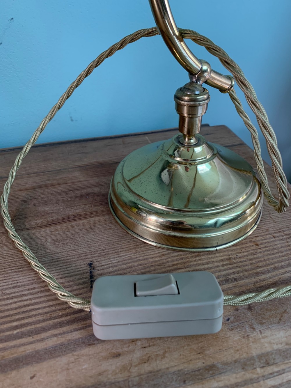 C1920 French Piano Desk Lamp, Rewired and PAT tested View X
