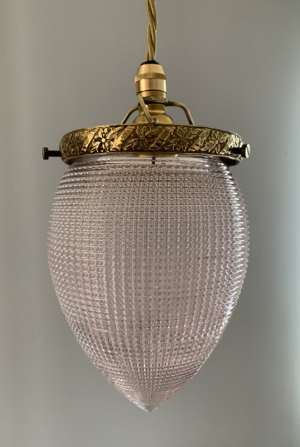 C1920’s Prism Ceiling Pendant Light, Rewired  View III