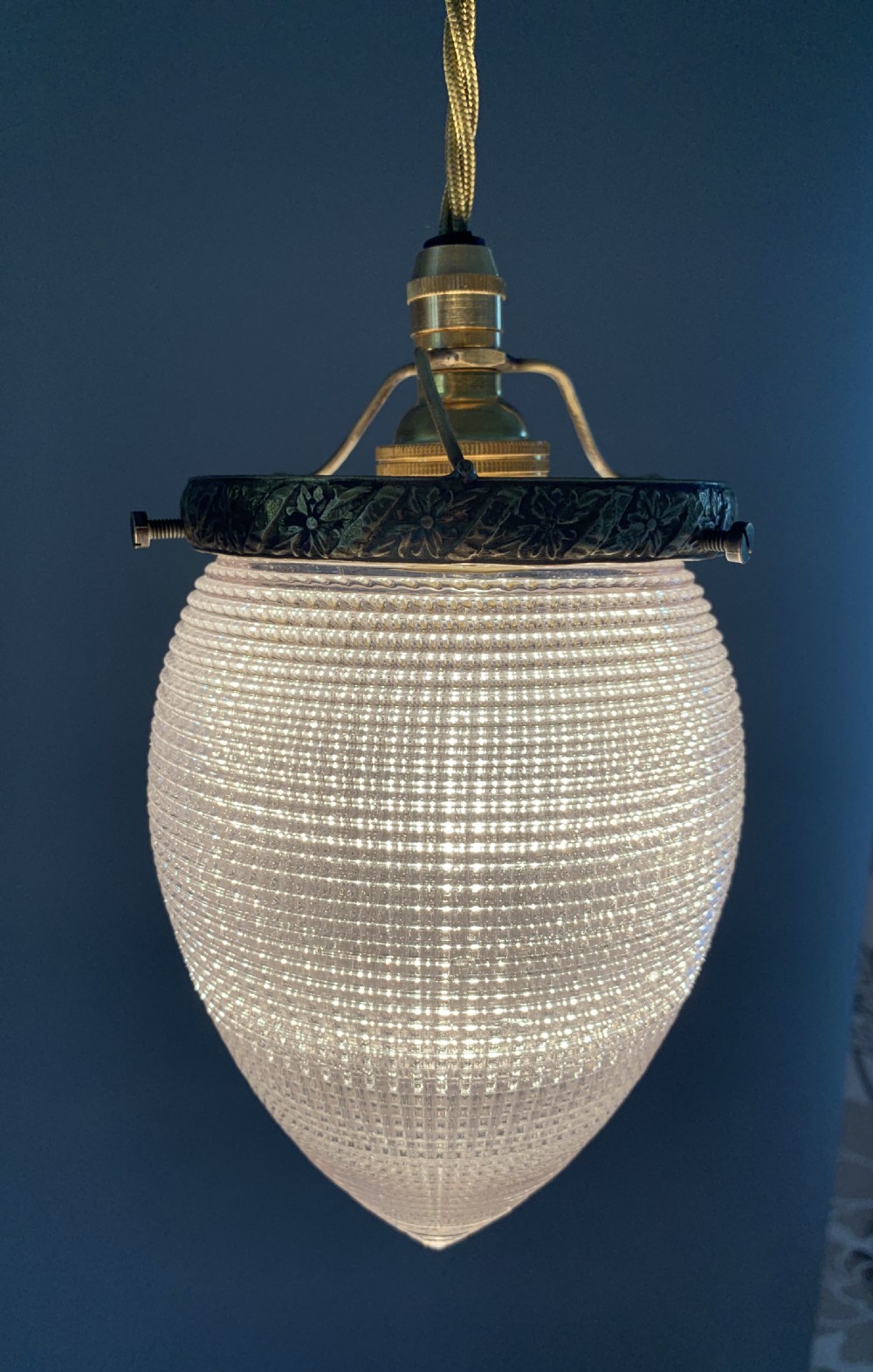 C1920’s Prism Ceiling Pendant Light, Rewired  View VII