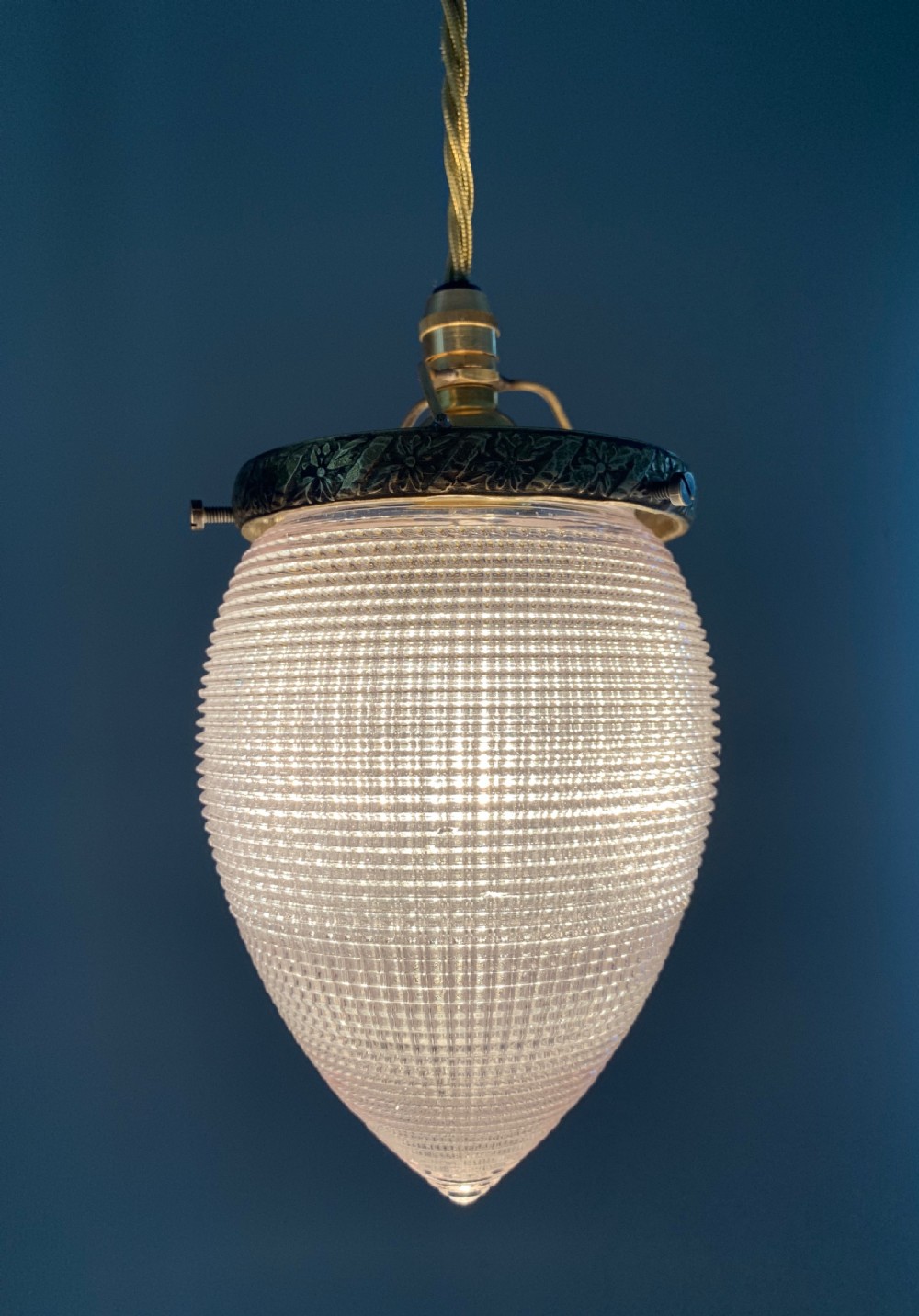 C1920’s Prism Ceiling Pendant Light, Rewired  View IX