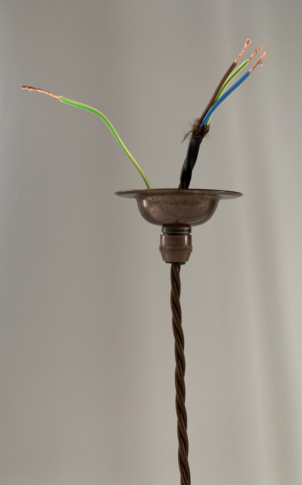 c1910 Small Holophane Ceiling Light, Rewired  View XII