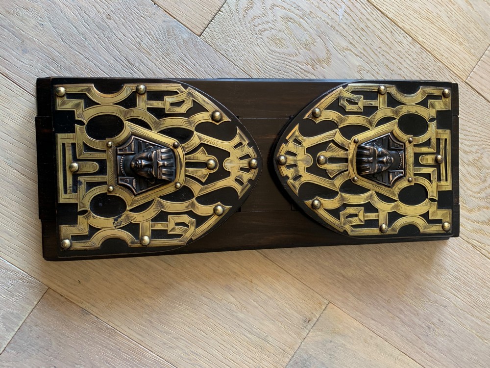 A Fine Victorian Coromandel & Brass Book Slide View IV