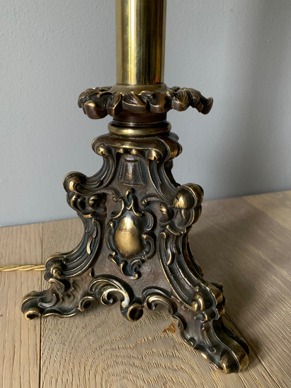 Palmer & Co, London, Brass Table Lamp, Rewired and PAT tested View IX