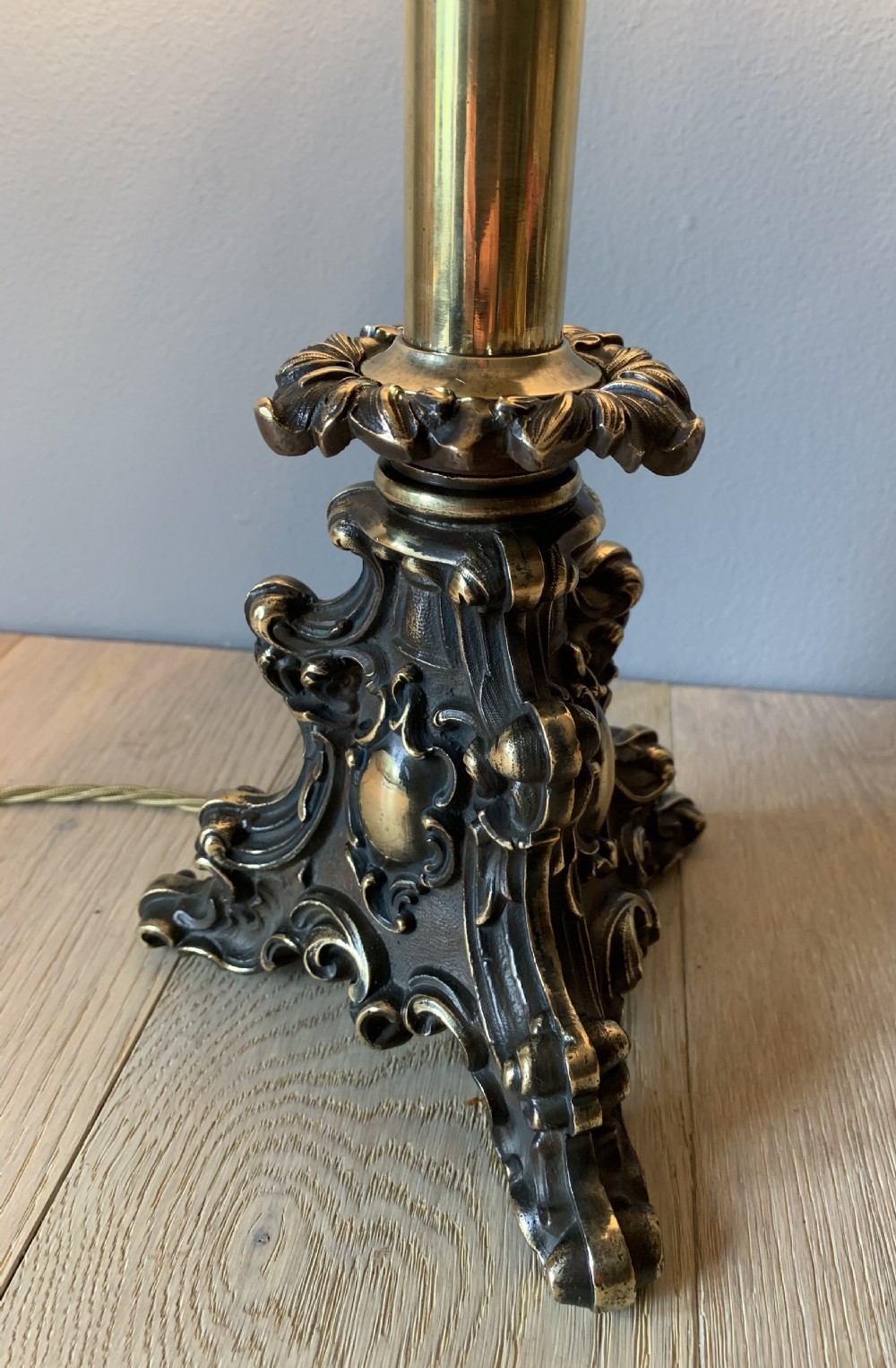 Palmer & Co, London, Brass Table Lamp, Rewired and PAT tested View XI