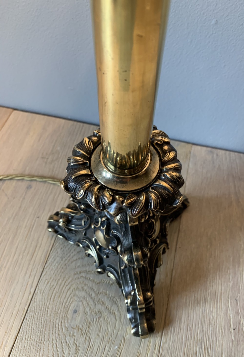 Palmer & Co, London, Brass Table Lamp, Rewired and PAT tested View XII