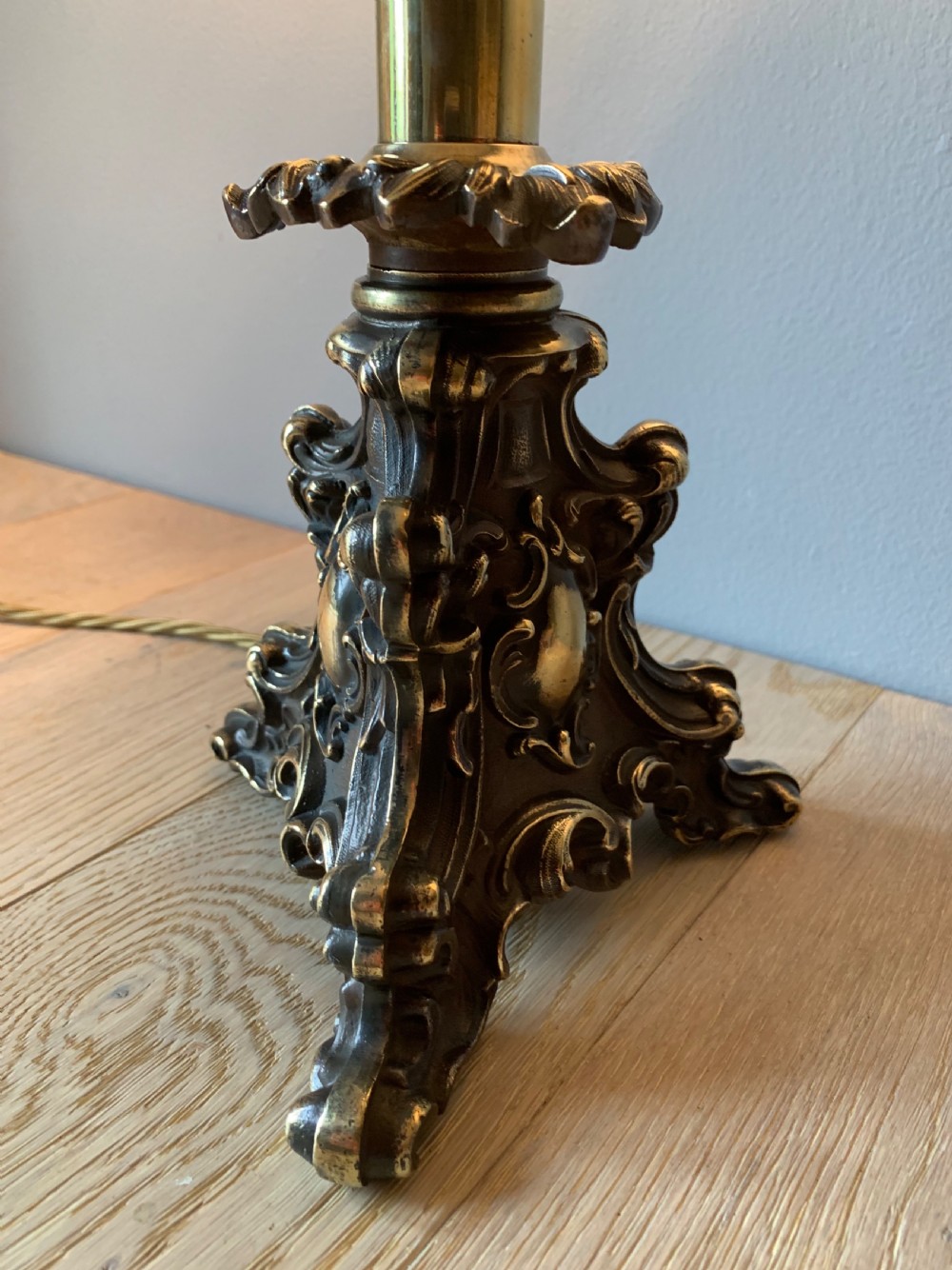 Palmer & Co, London, Brass Table Lamp, Rewired and PAT tested View XIII
