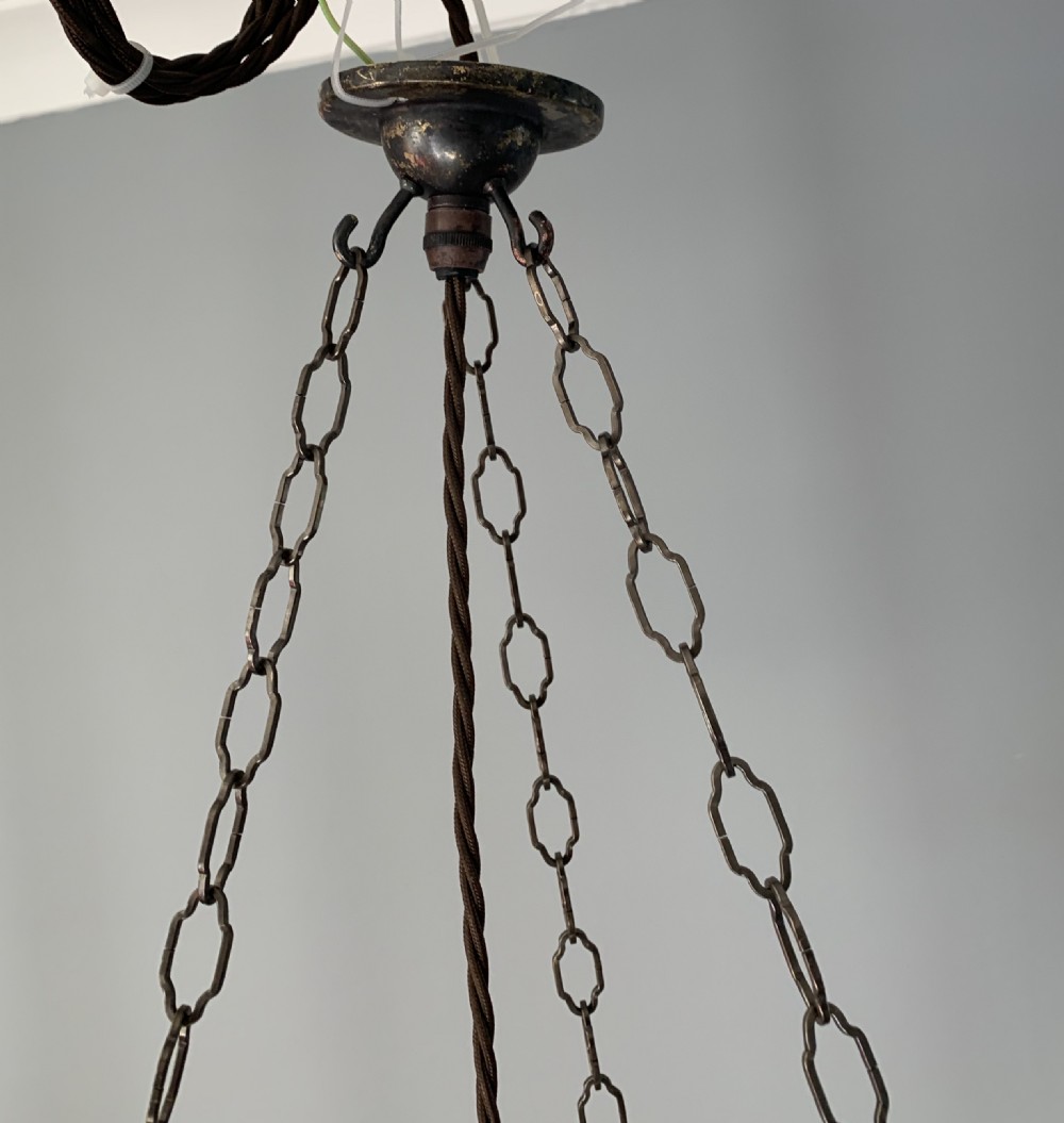 Superb Cut Glass Crystal 1920’s Ceiling Light, Rewired  View VI