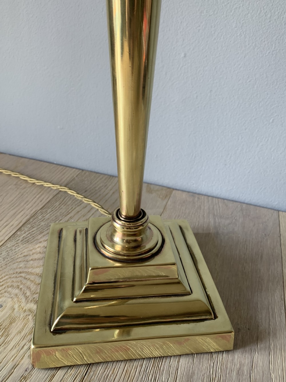 1920’s Brass Torch Table Lamp, Rewired and Pat tested  View II