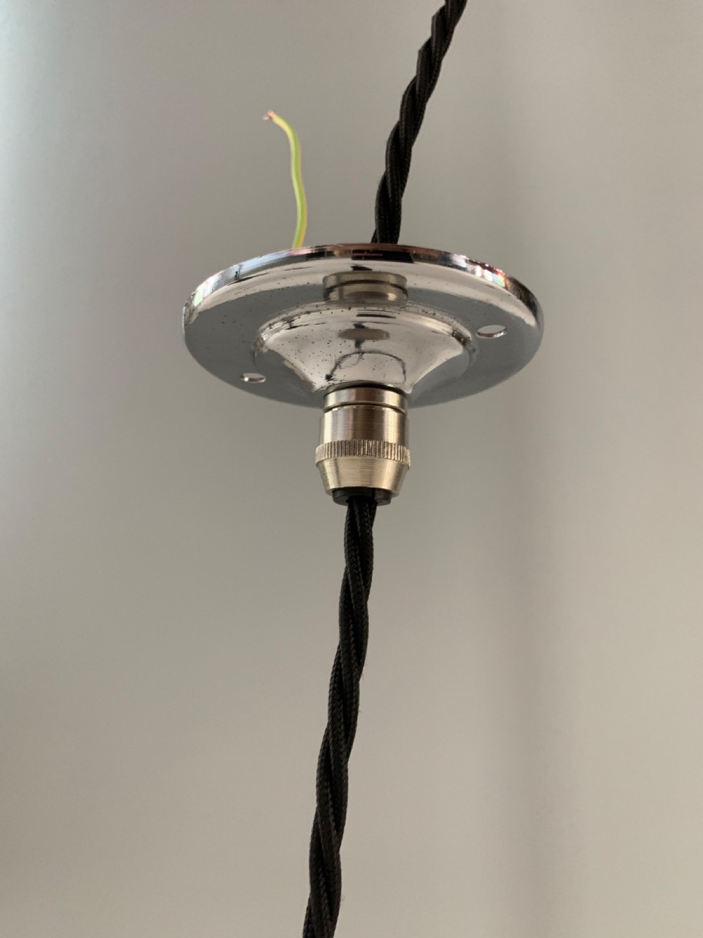 Art Deco Pendant Ceiling Light, Lamp, Shade, Rewired  View VIII