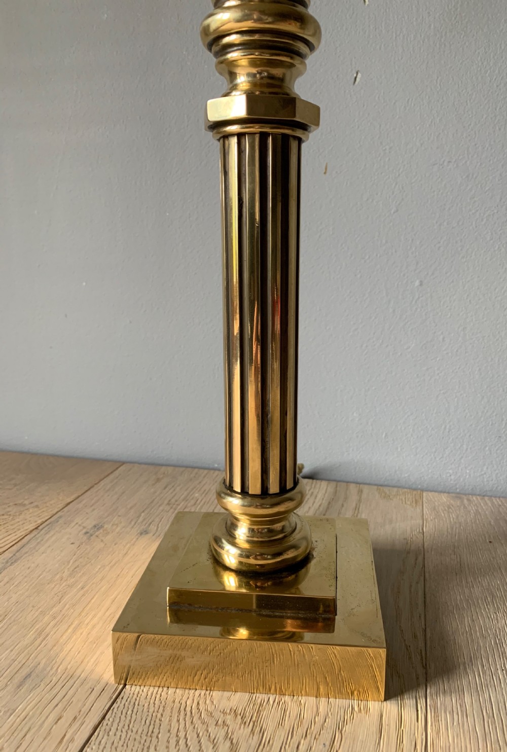 Top Quality Heavy Solid Brass 1930s Table Lamp, Rewired and PAT tested View III