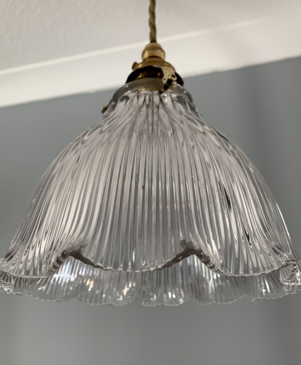 C1920 USA Holophane Pendant Ceiling Light, Rewired  View III