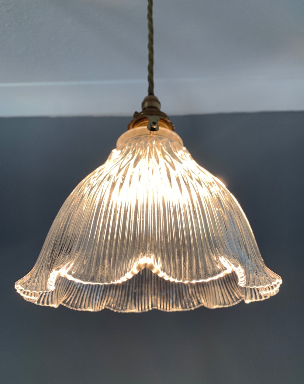 C1920 USA Holophane Pendant Ceiling Light, Rewired  View VII