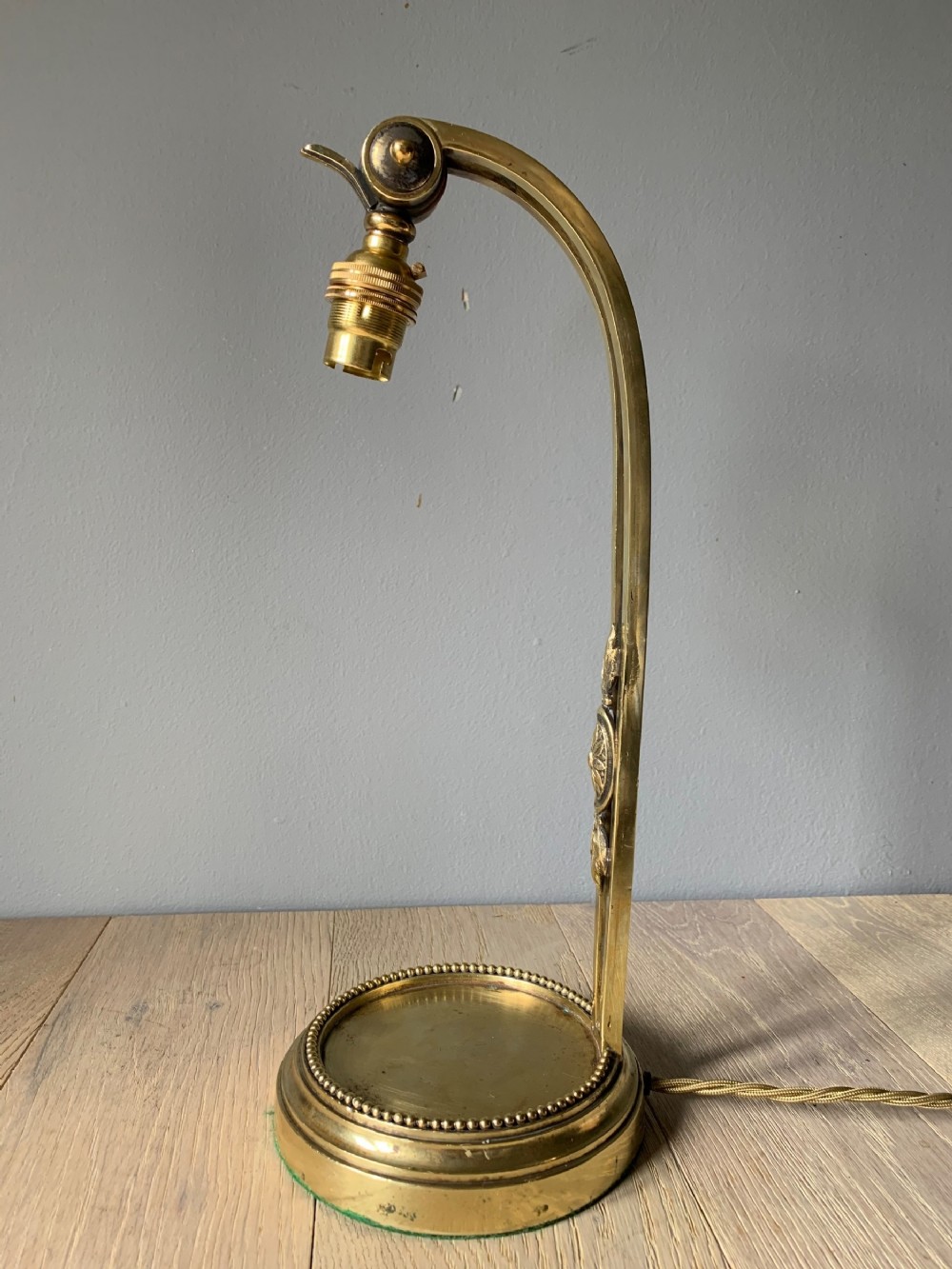 c1910 Ladies Desk Reading Table Lamp, Rewired and Pat tested 