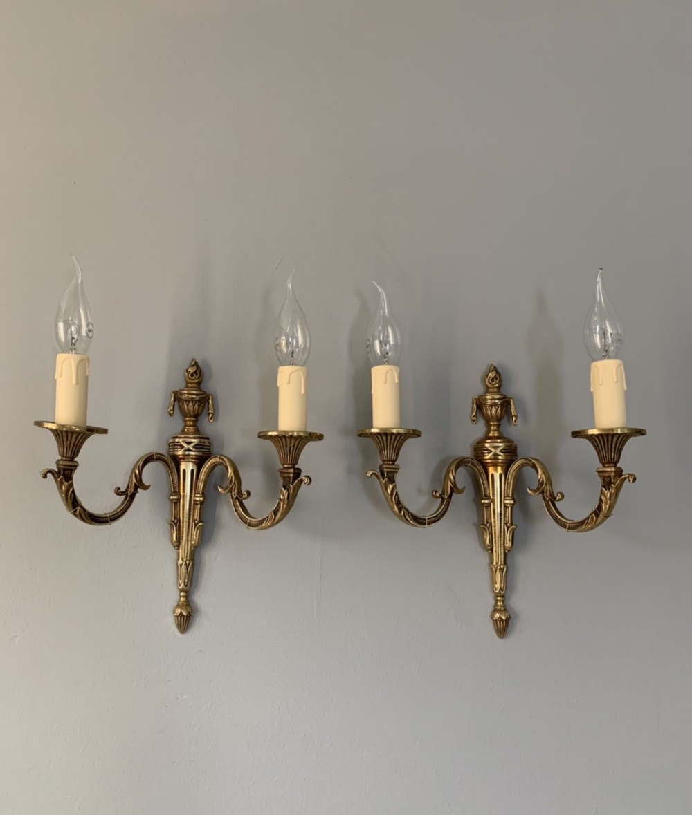 Pair of c1910 French Wall Lights, Rewired 