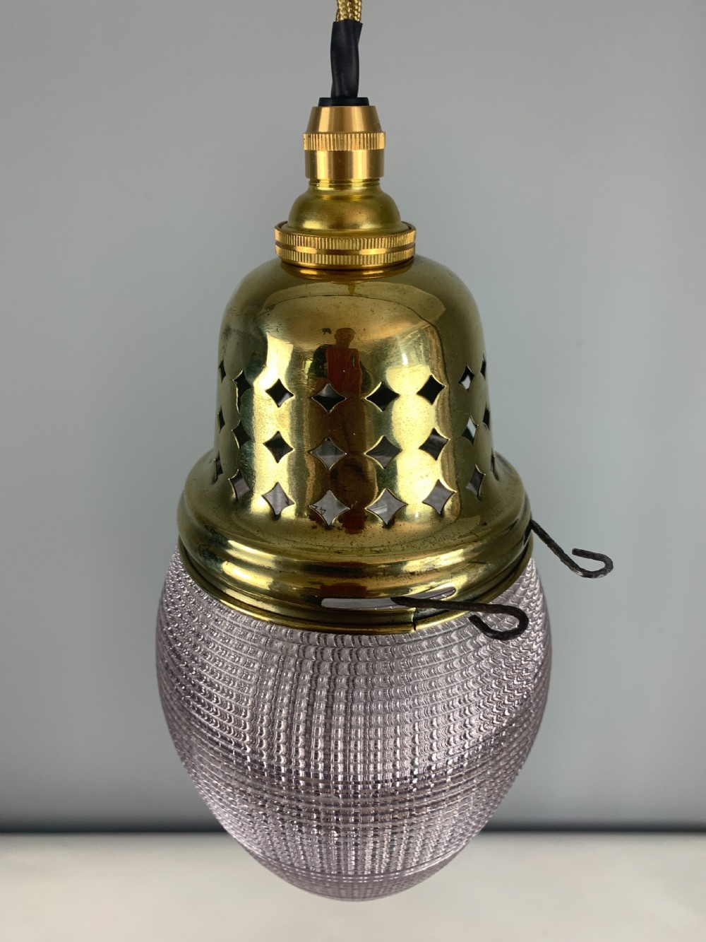 Glass Prism Shade Pendant Ceiling Light, Rewired  View VI