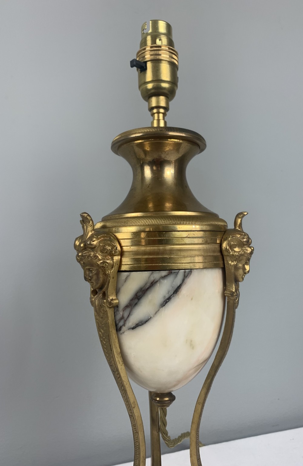 French Marble Ormolu Table Lamp, c1900, Rewired and Pat tested  View VI