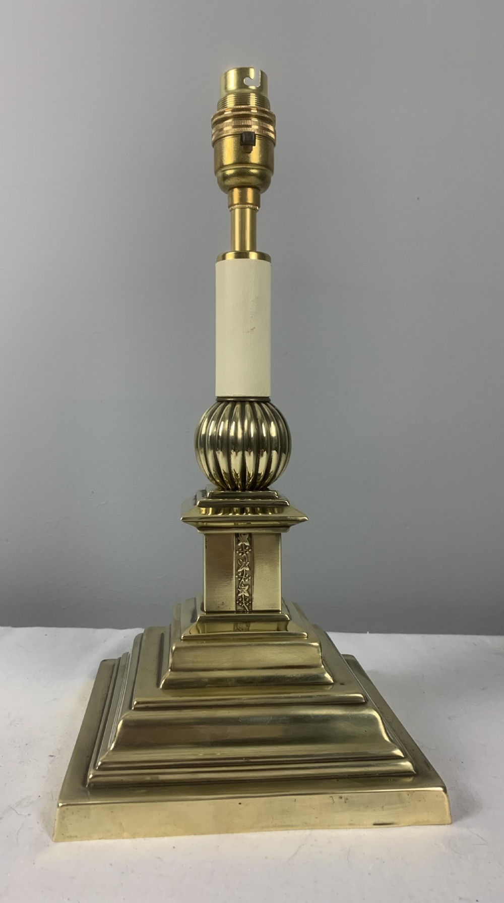 Victorian Brass Table Lamp, Rewired and Pat tested 