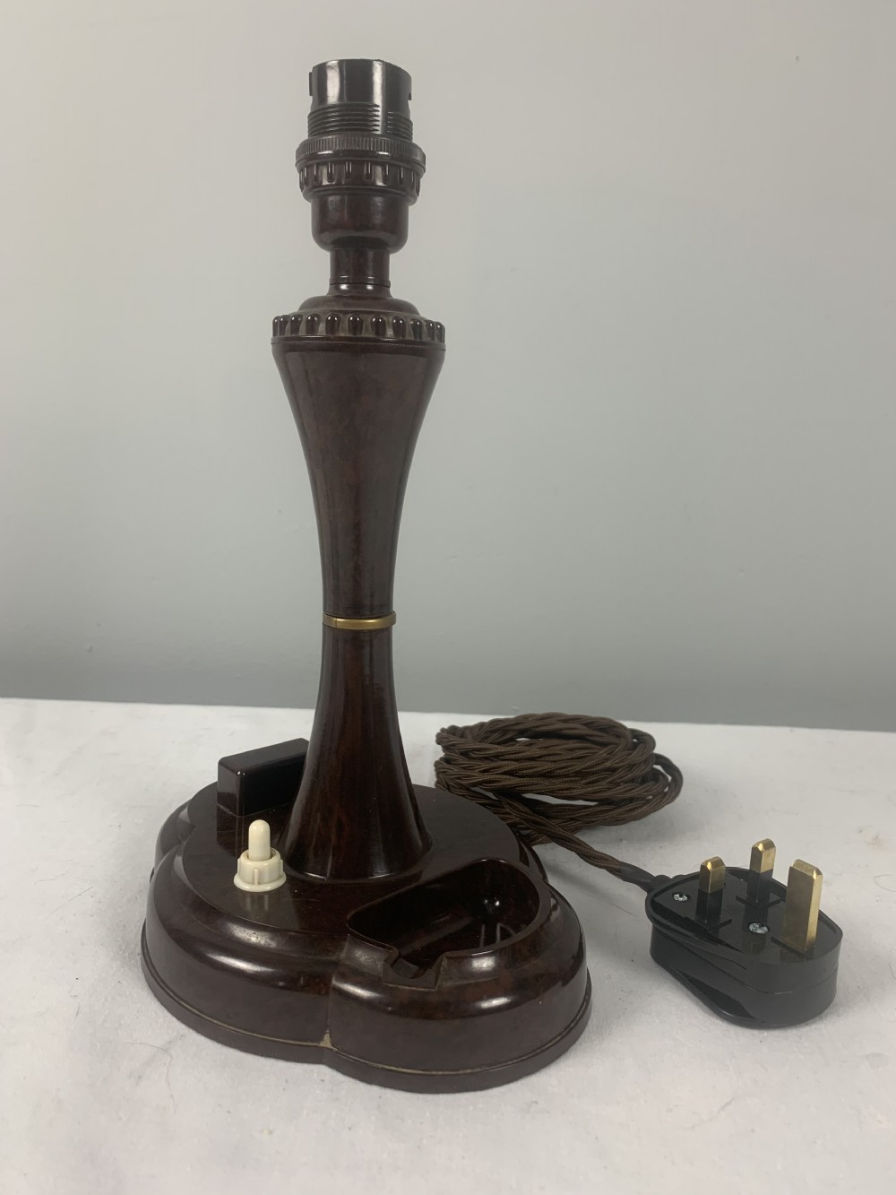 Art Deco Bakelite Smokers Table Lamp, Rewired and Pat tested 