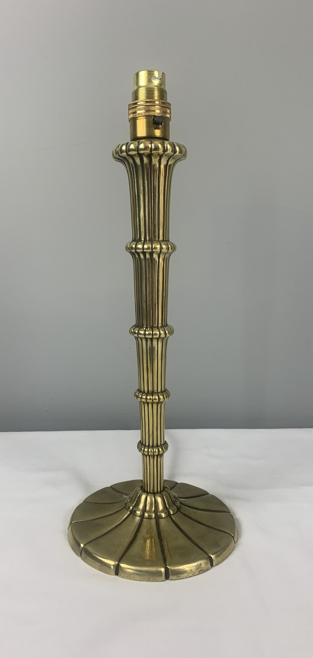 Victorian B&L Brass Table Lamp, Rewired and Pat tested 
