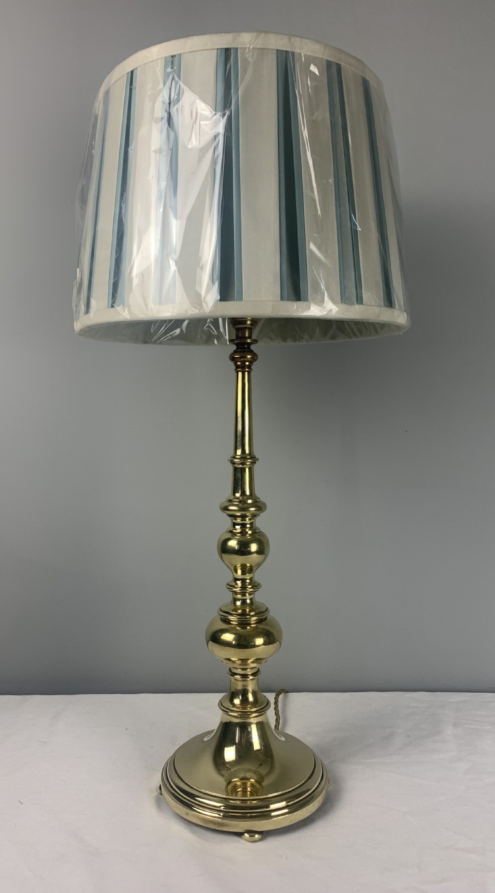 Tall, c1920, Brass Table Lamp, Rewired and Pat tested 