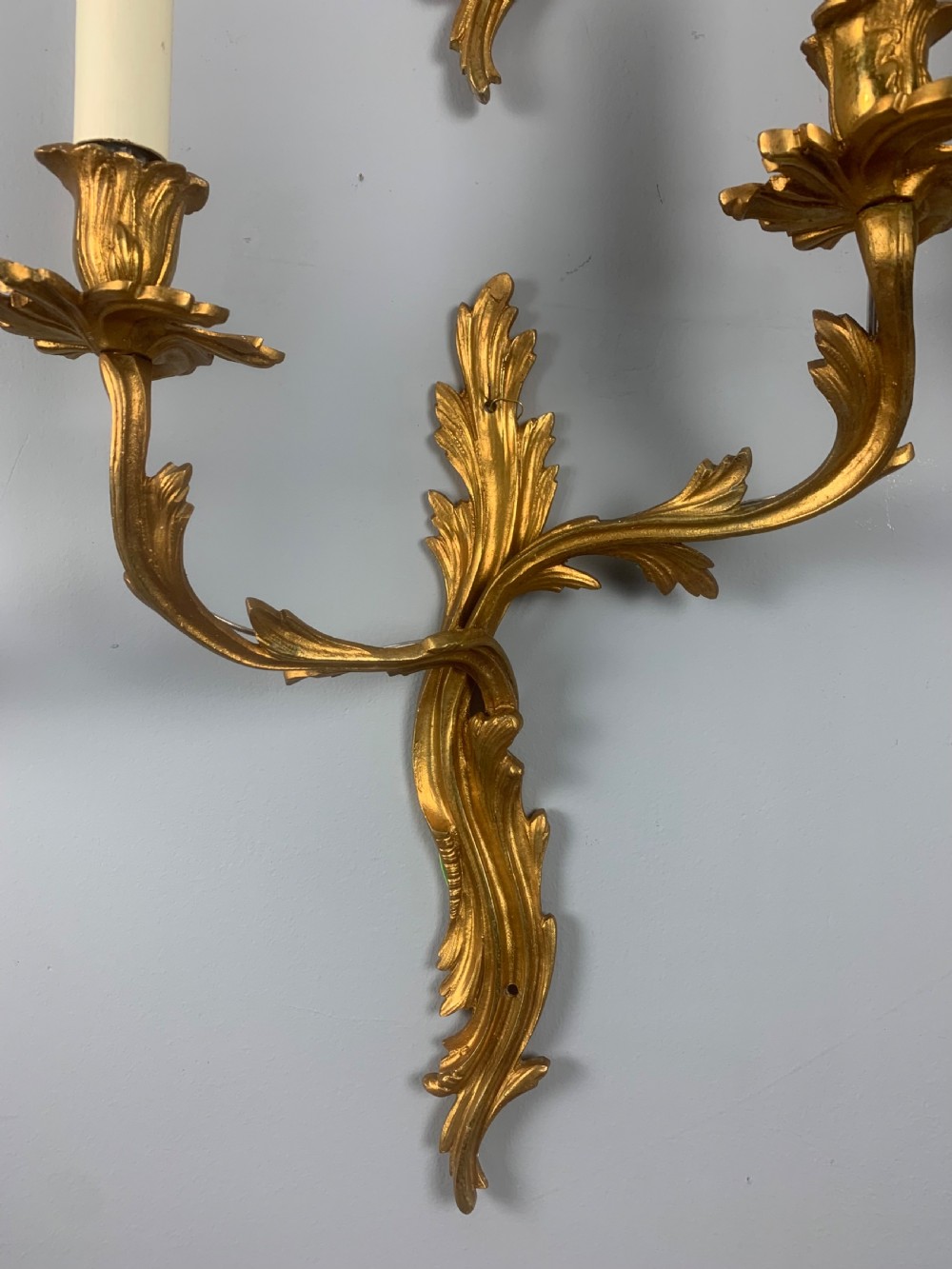 Set of 6 Large Rococo Gilt French Antique Wall Lights  View VI