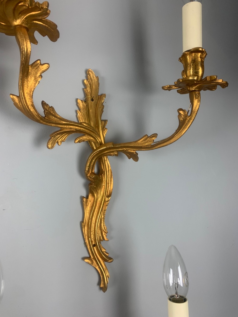 Set of 6 Large Rococo Gilt French Antique Wall Lights  View VII