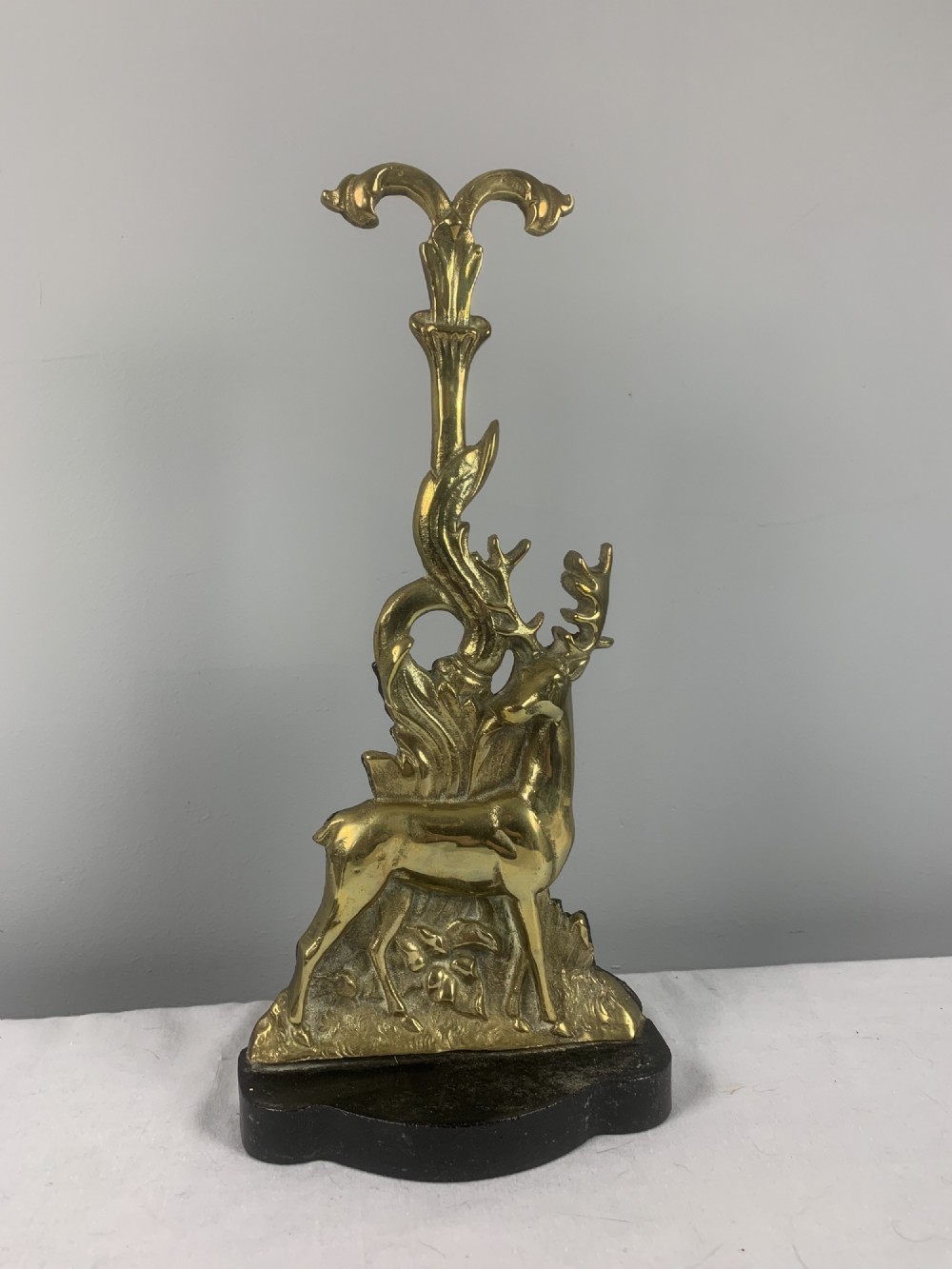 Victorian Brass And Cast Iron Stag Doorstop Door Stop