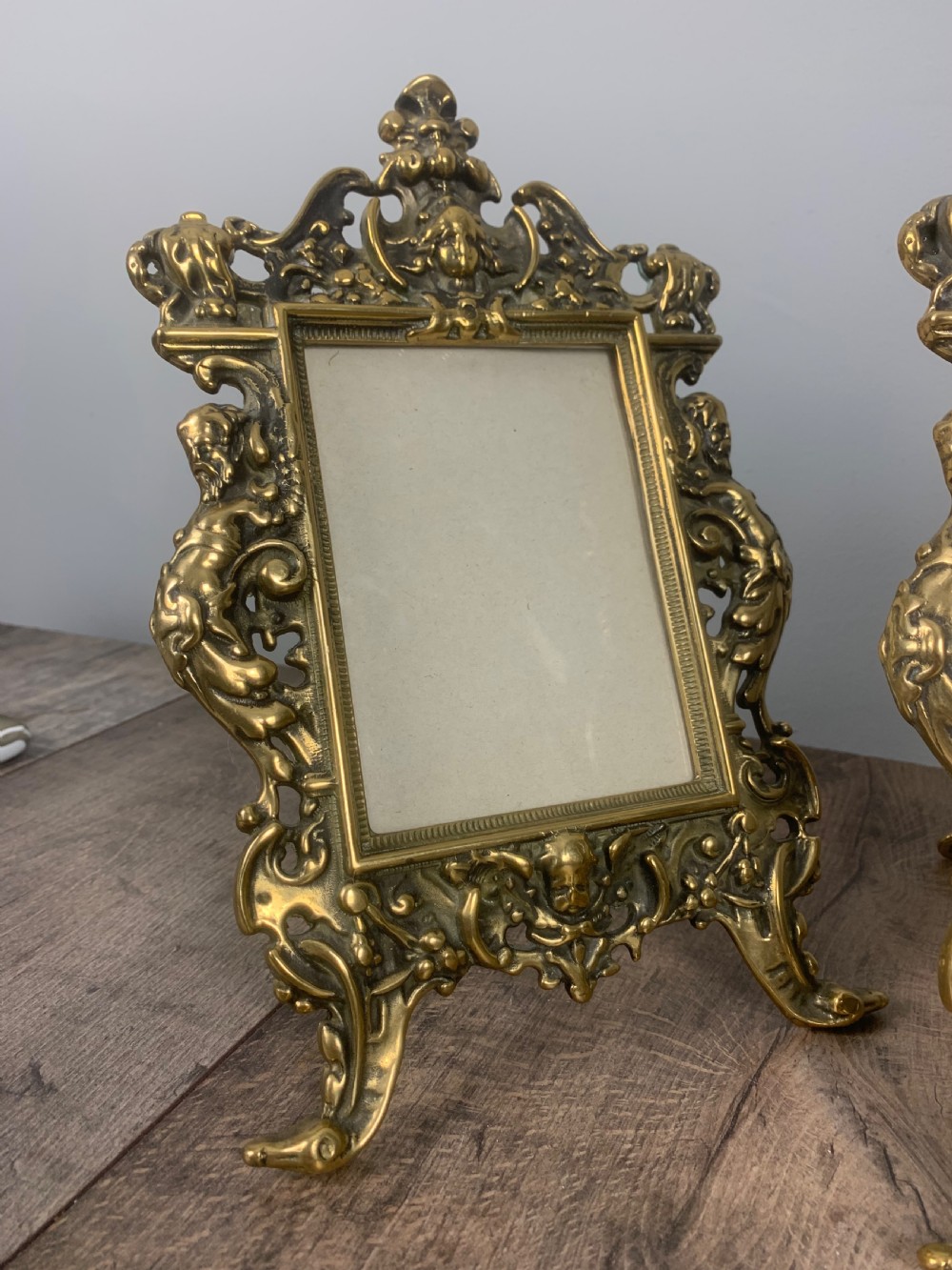 Pair of French Brass Picture Frames  View III