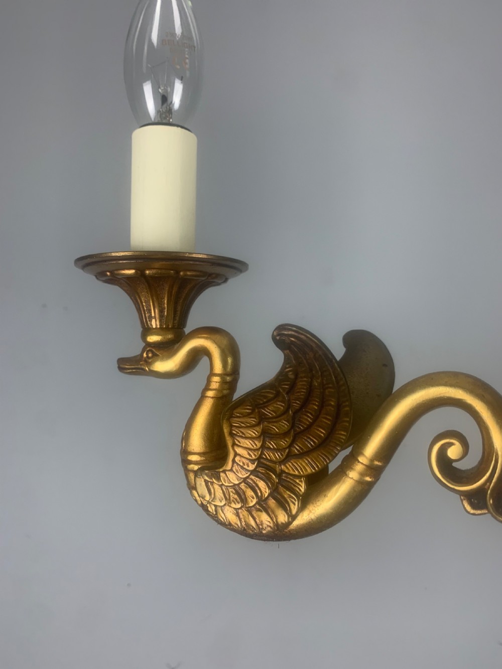 French Empire Antique Chandelier, Ceiling Light, 3 Arm View VI