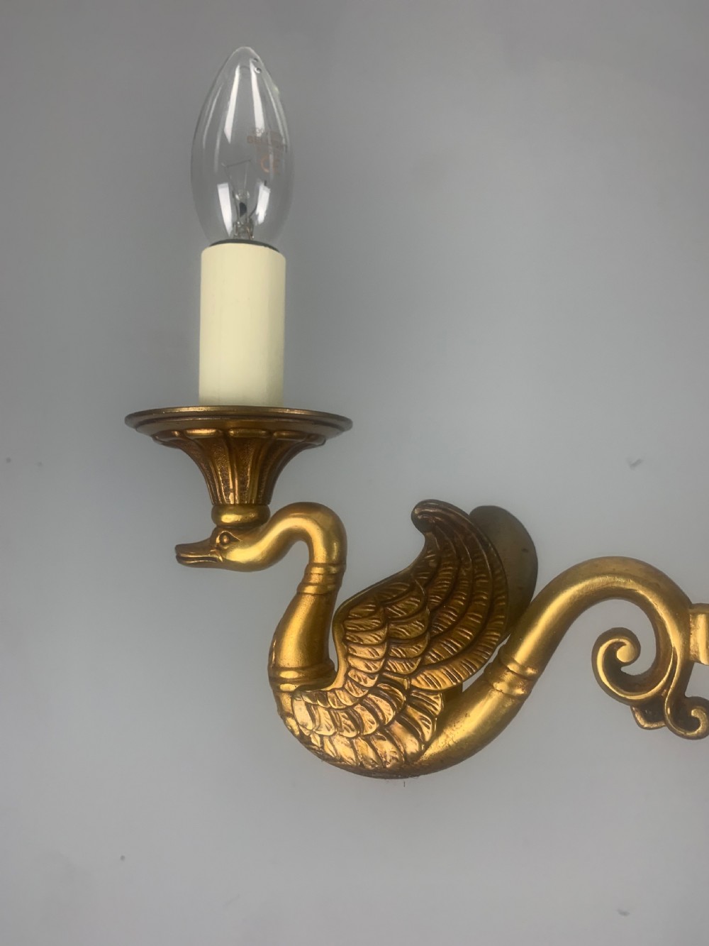 French Empire Antique Chandelier, Ceiling Light, 3 Arm View XI
