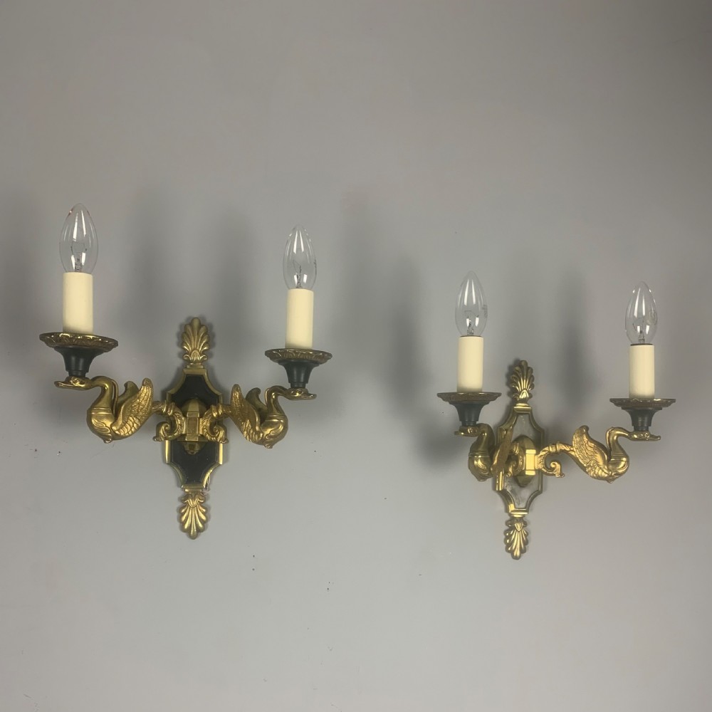 Pair of French Empire Antique Wall Lights  View IV