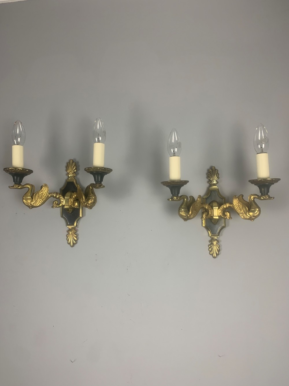 Pair of French Empire Antique Wall Lights  View V