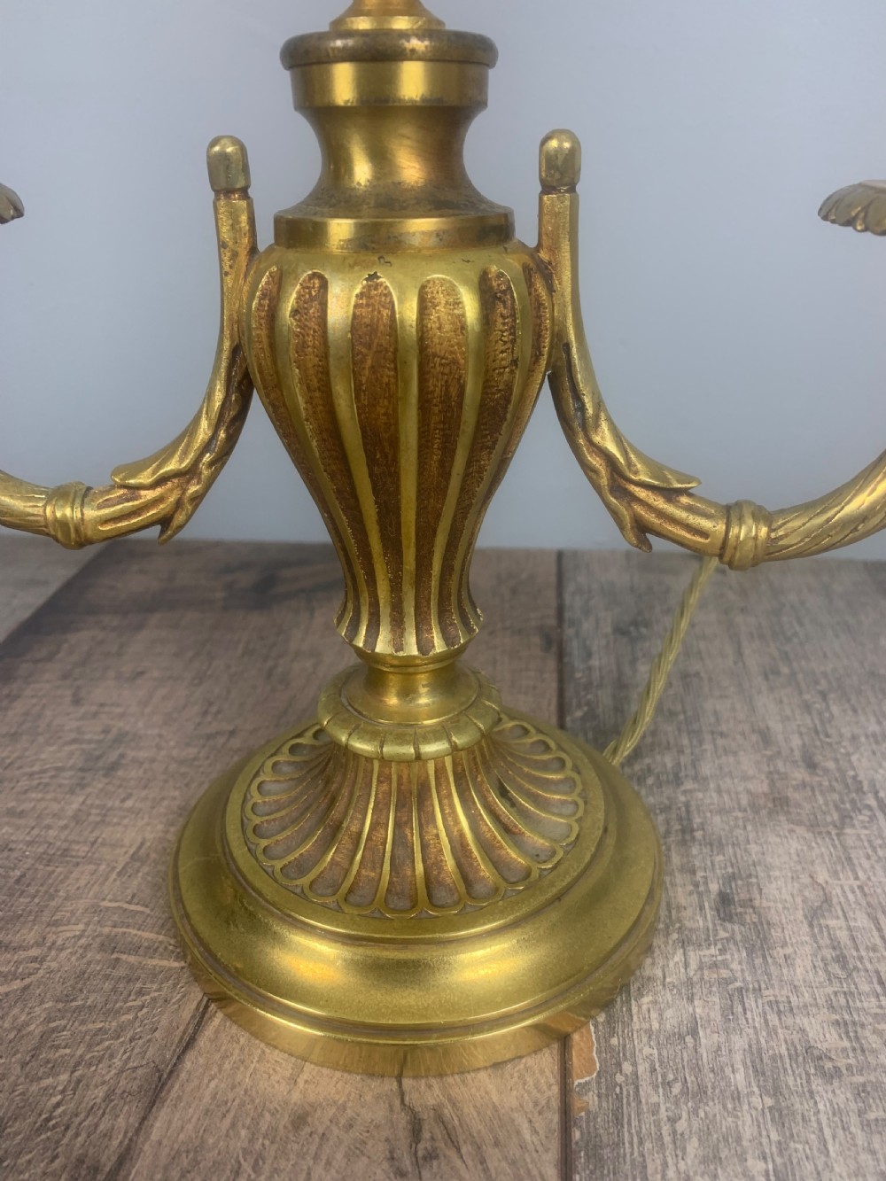 French Bronze Antique Candelabra Table Lamp  View VII