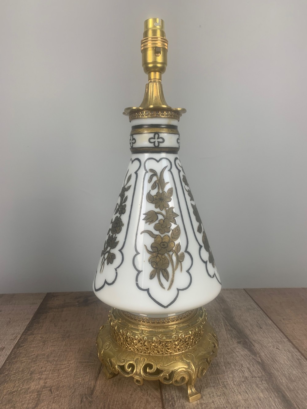 French Antique Table Lamp, Rewired  View IV