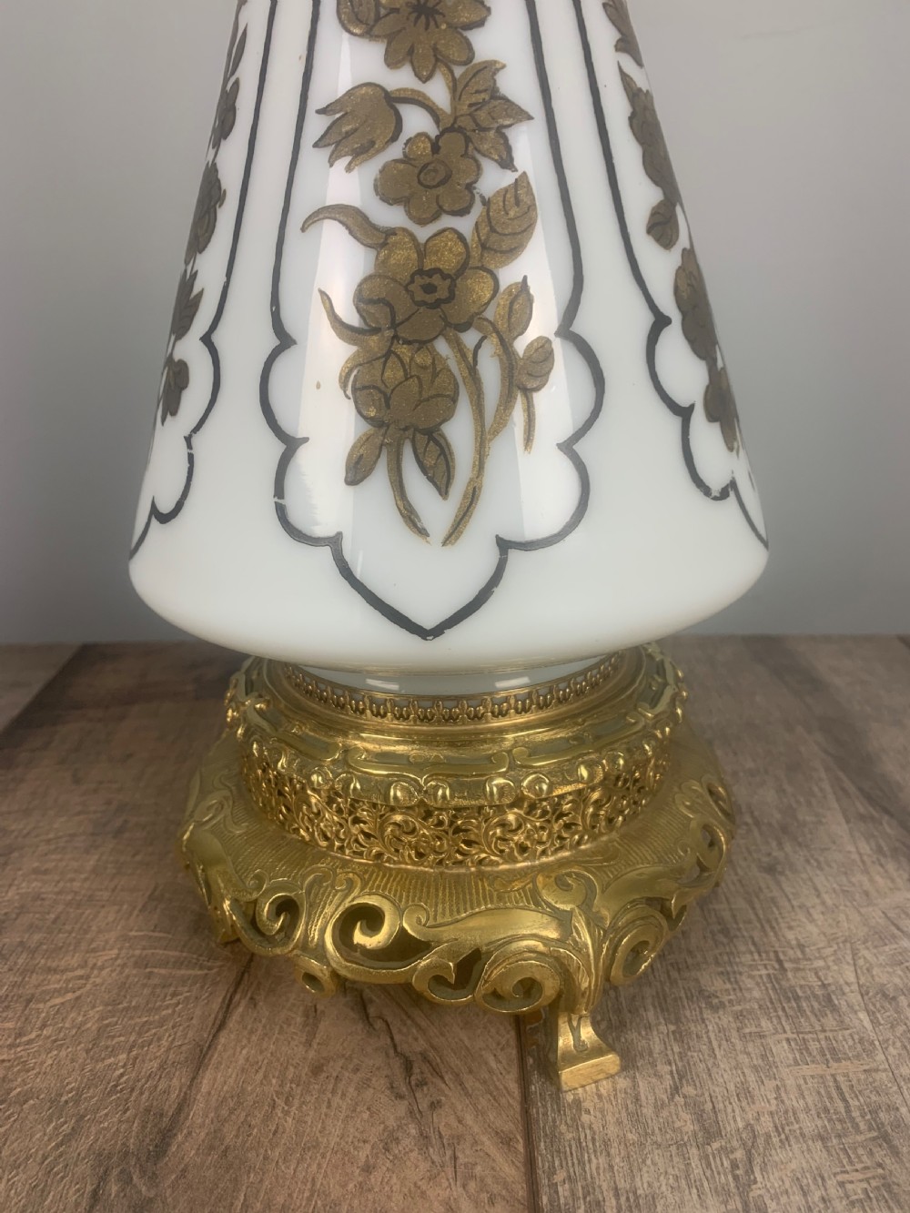 French Antique Table Lamp, Rewired  View VII