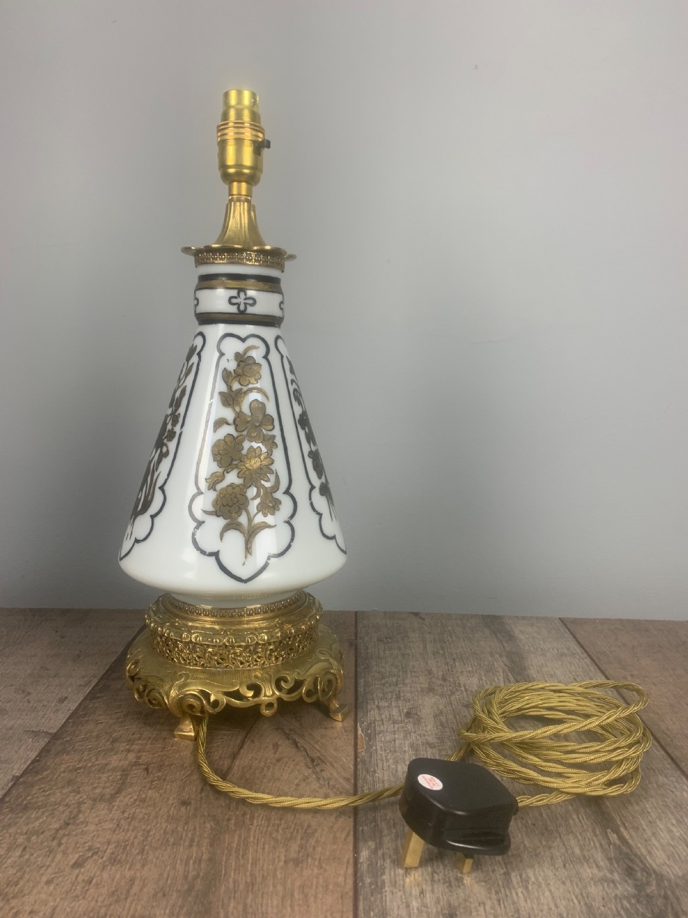 French Antique Table Lamp, Rewired  View VIII