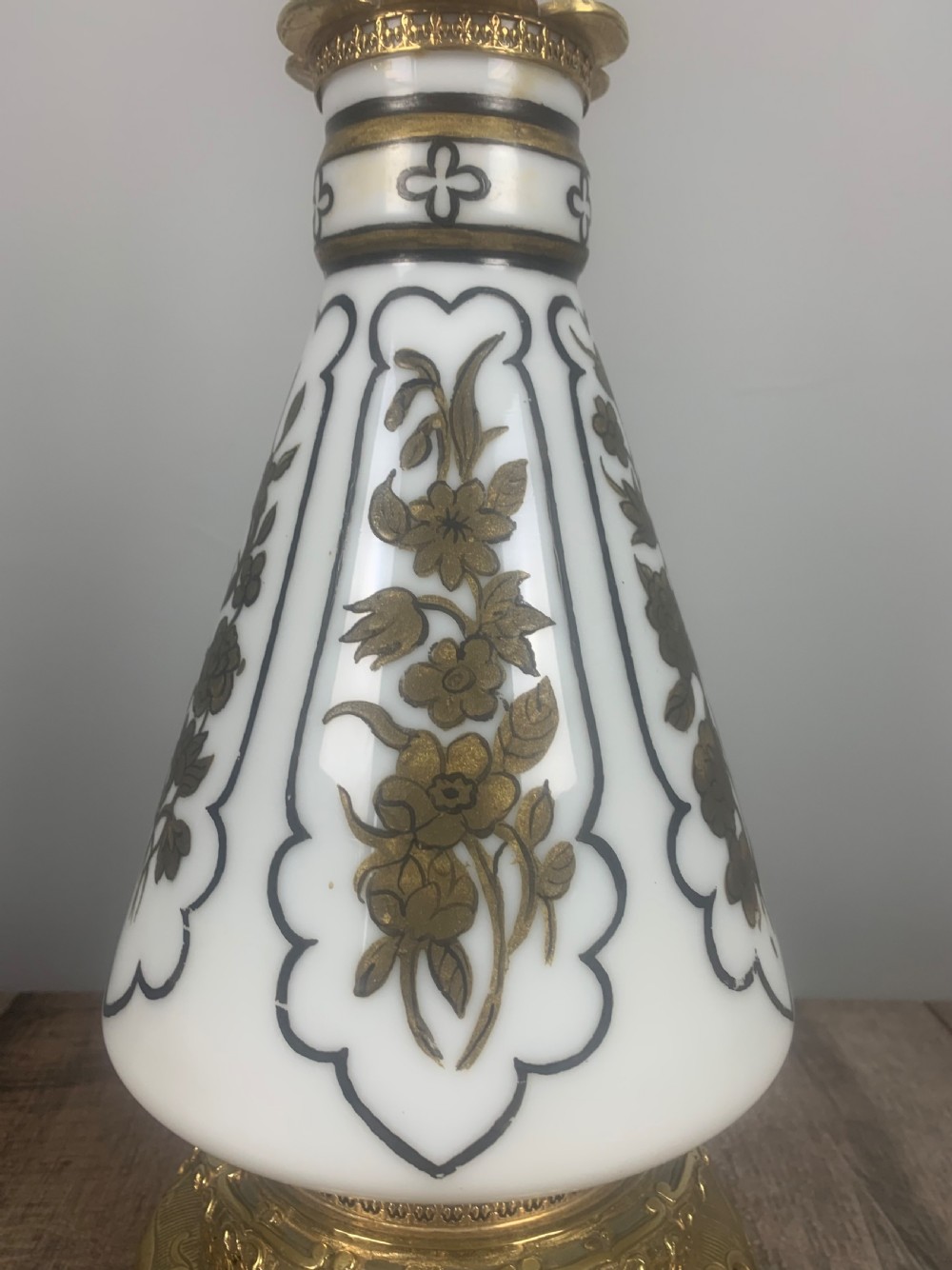 French Antique Table Lamp, Rewired  View IX