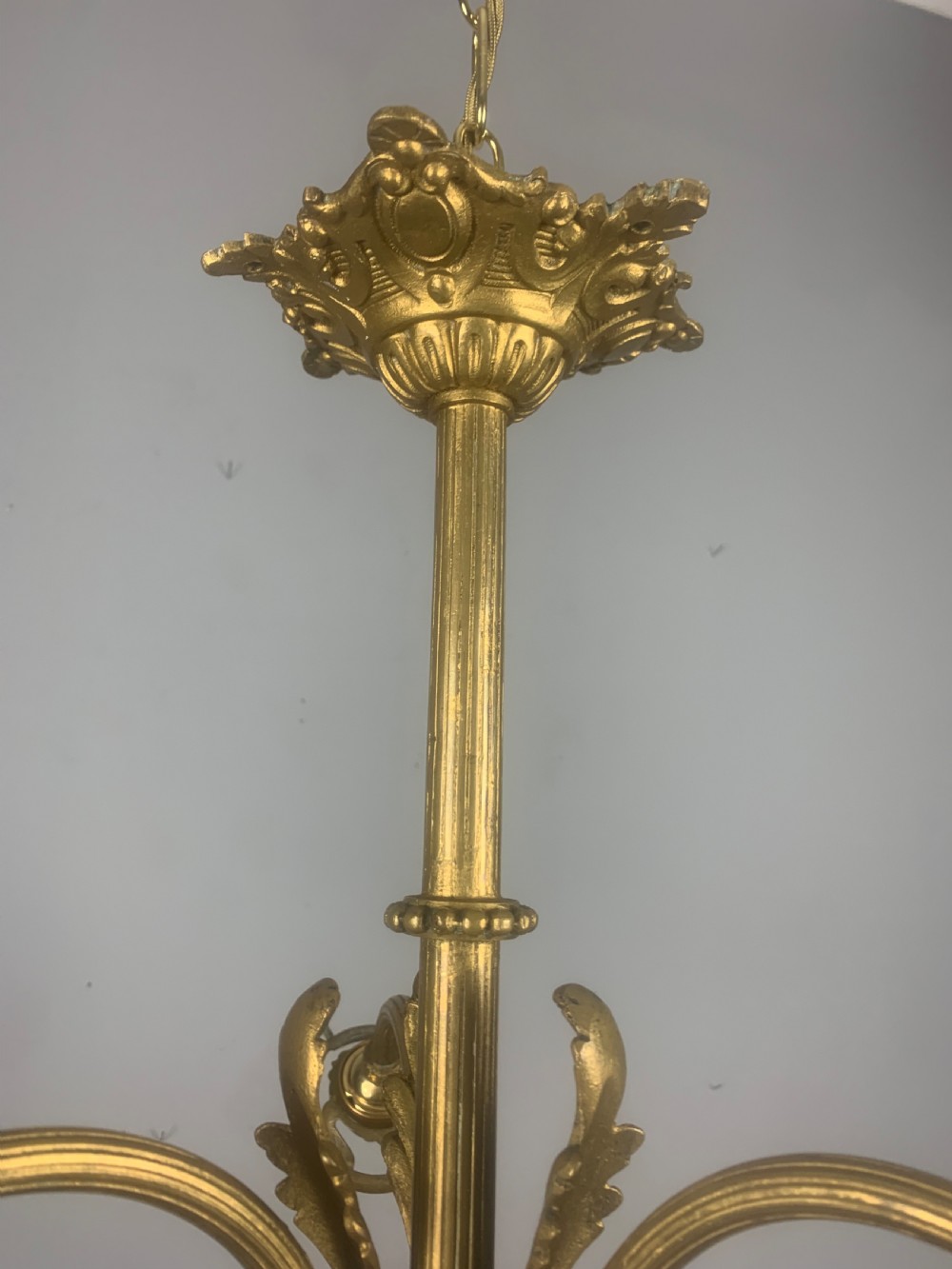 French 19th Century 3 Light Chandelier Ceiling Light  View VIII