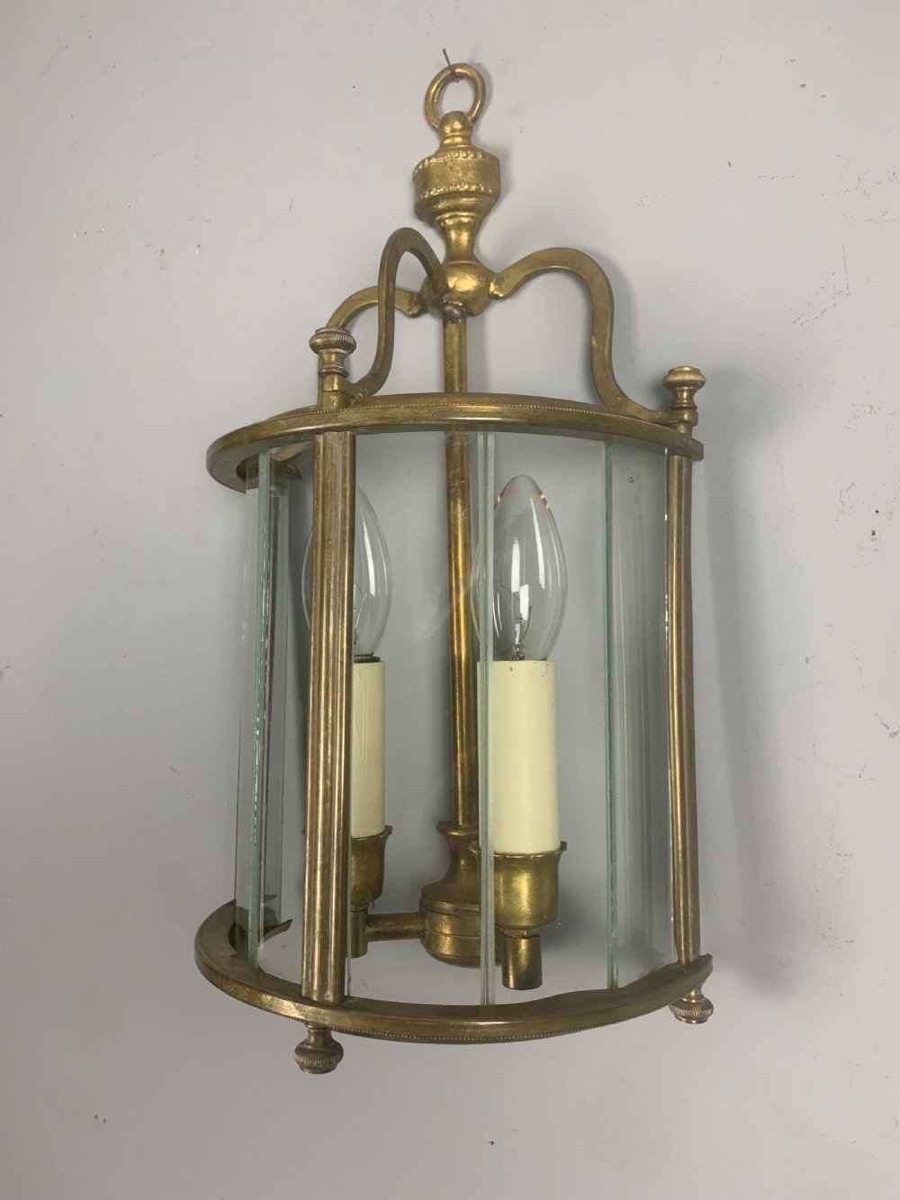 Single English Brass Half Wall Lantern Wall Light  View VII
