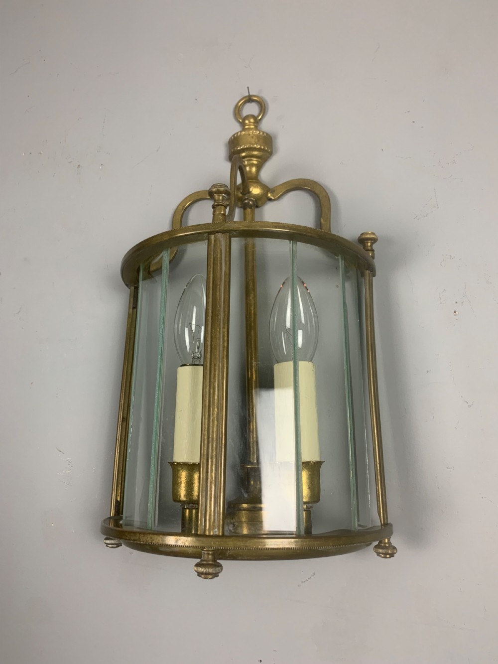Single English Brass Half Wall Lantern Wall Light  View VIII