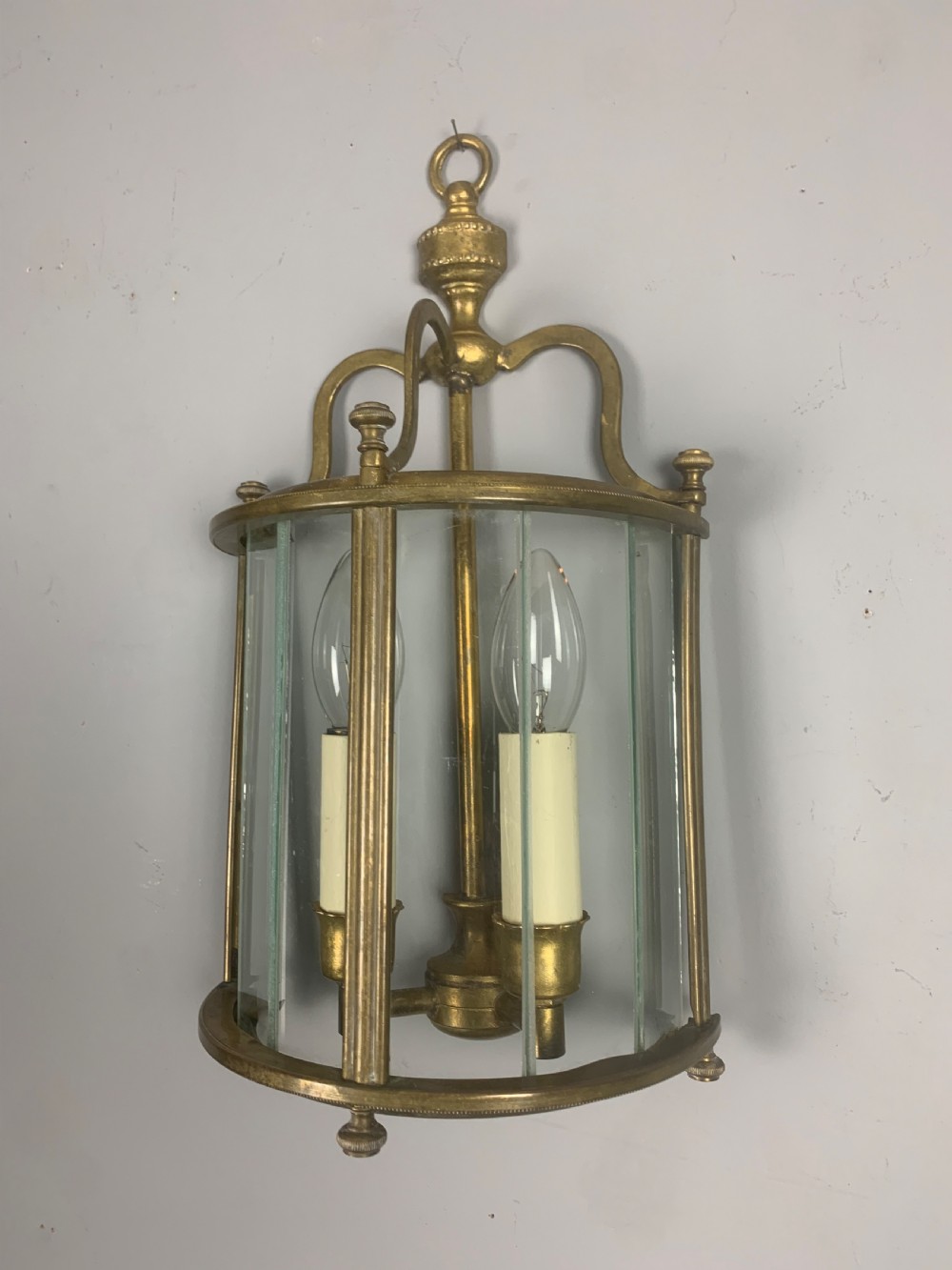 Single English Brass Half Wall Lantern Wall Light  View IX