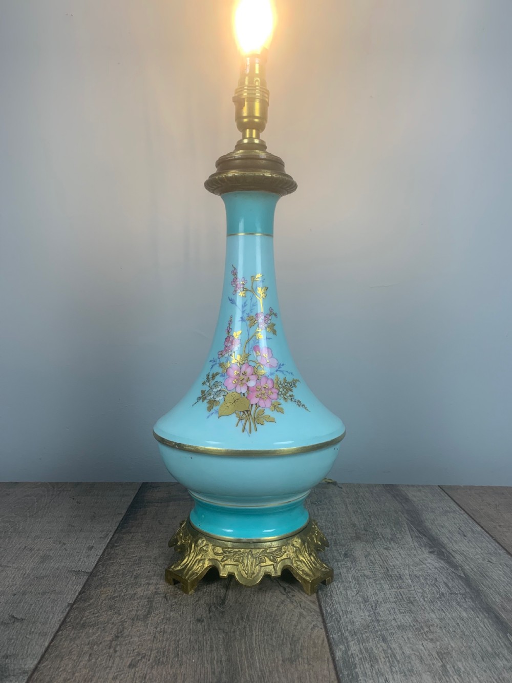 French Antique Table Lamp View II