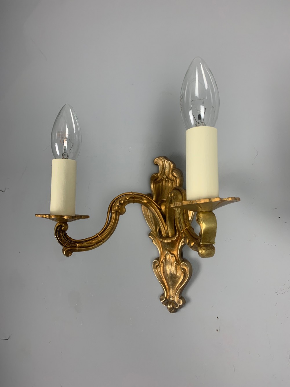 French Gilded Twin Arm Antique Wall Lights View II