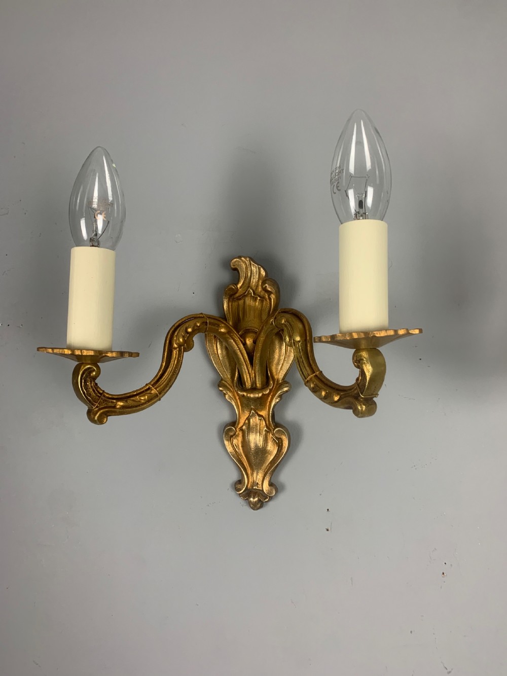 French Gilded Twin Arm Antique Wall Lights View VI