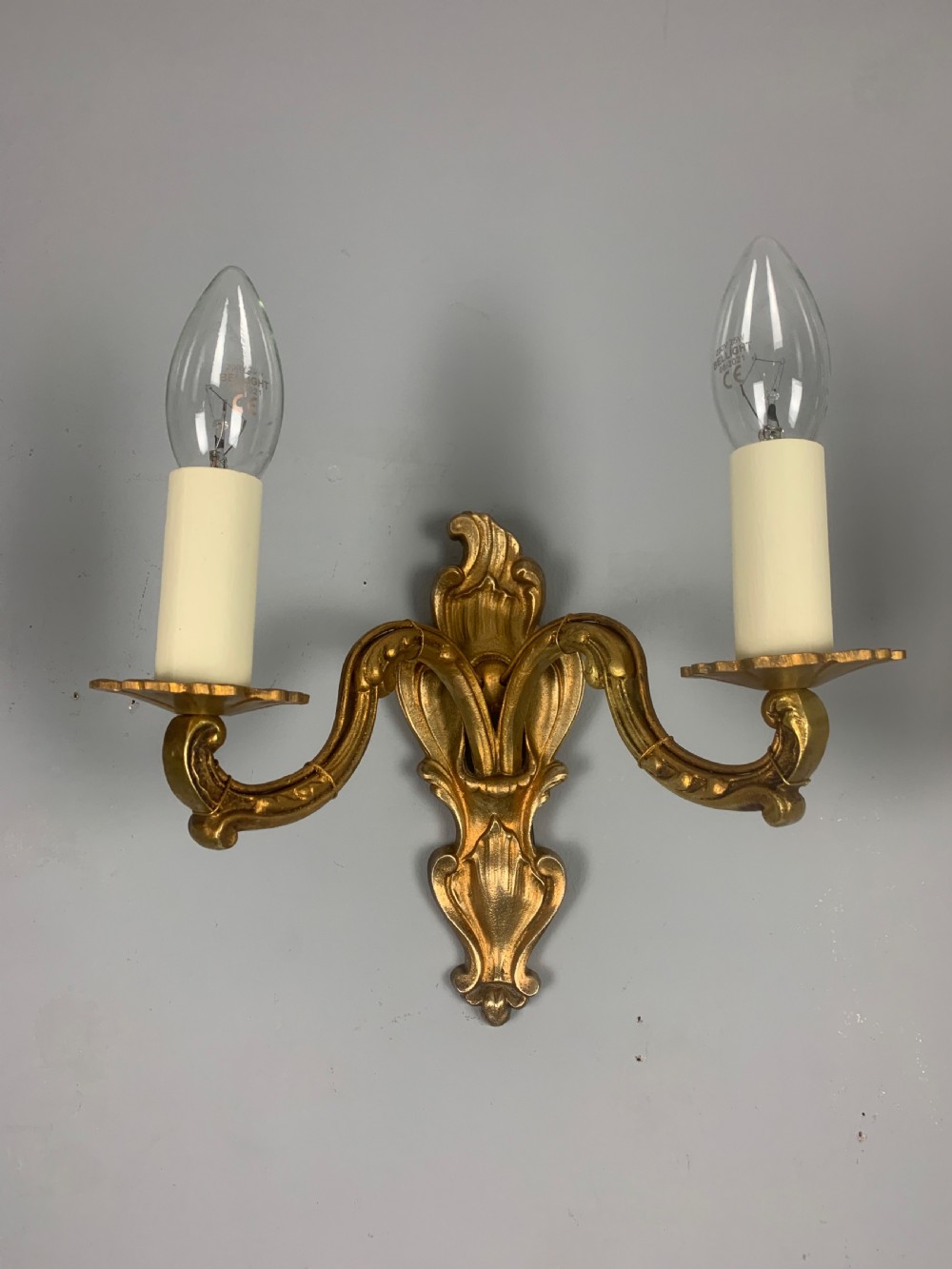 French Gilded Twin Arm Antique Wall Lights View VIII