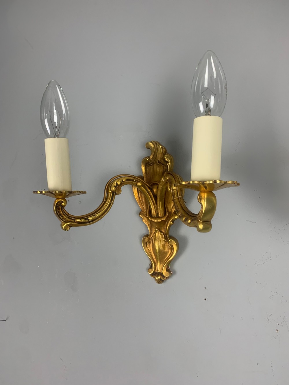 French Gilded Twin Arm Antique Wall Lights View III